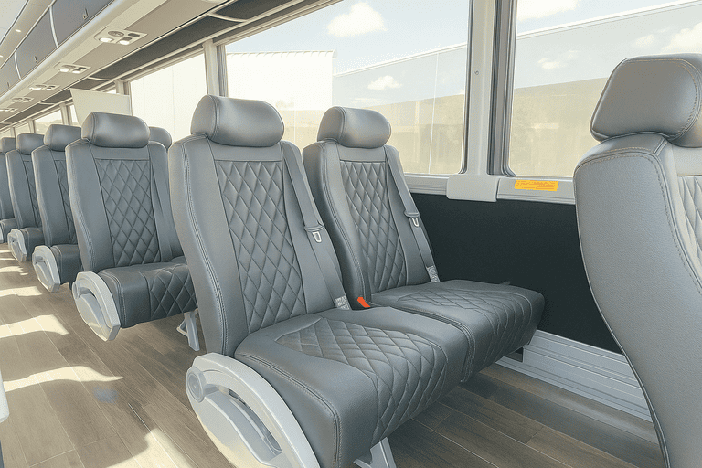 interior of Charter Bus Rental East Orange charter bus